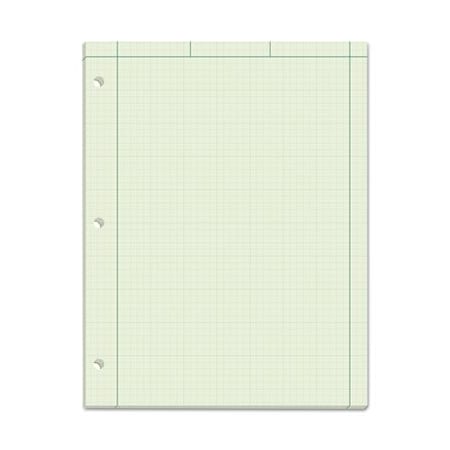 Tops Products TOPS, ENGINEERING COMPUTATION PADS, 5 SQ/IN QUADRILLE RULE, 8.5 X 11, GREEN TINT, 100PK 35510